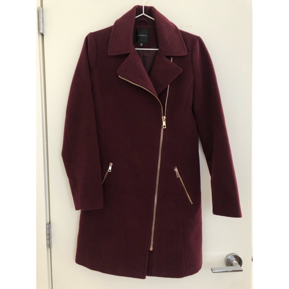 Dynamite Long Burgundy Coat - Picture 1 of 3